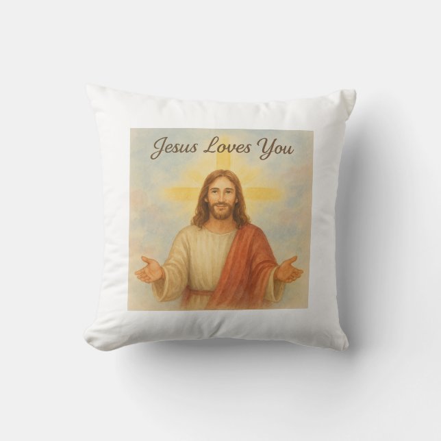Coussin Jésus t'aime (Recto)