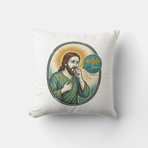 Coussin Jésus tousse au milieu d'un message audio de note