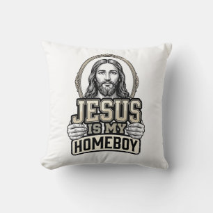 Coussin Jésus vintage est mon pote gravé design vectoriel