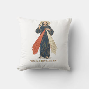Coussin Jésus vintage je fais confiance en toi vectoriel r