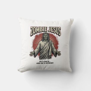 Coussin Jésus zombie gravure vintage dessin de t-shirt drô