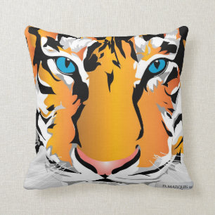 COUSSIN JET PILLOW-TIGER-ORANGE