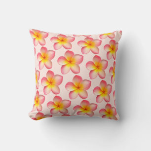 Coussin jetable aux fleurs de frangipanier Plumeri