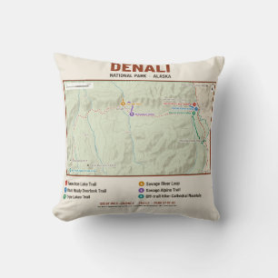 Coussin jetable avec carte du sentier de randonnée