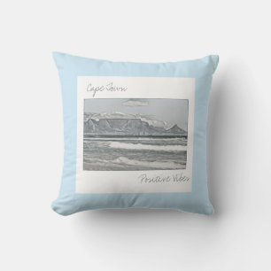 Coussin jetable Cape Town Table Mountain esquisse