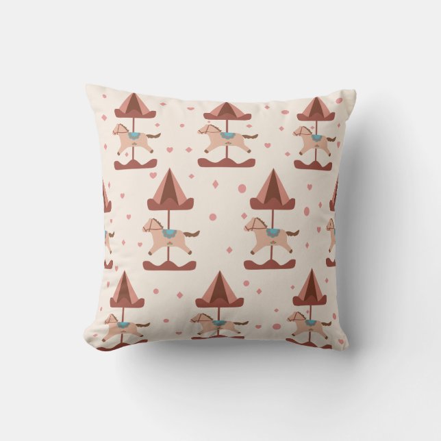 Coussin jetable Carrousel Pastel Doux Pour Bébé Fi (Recto)