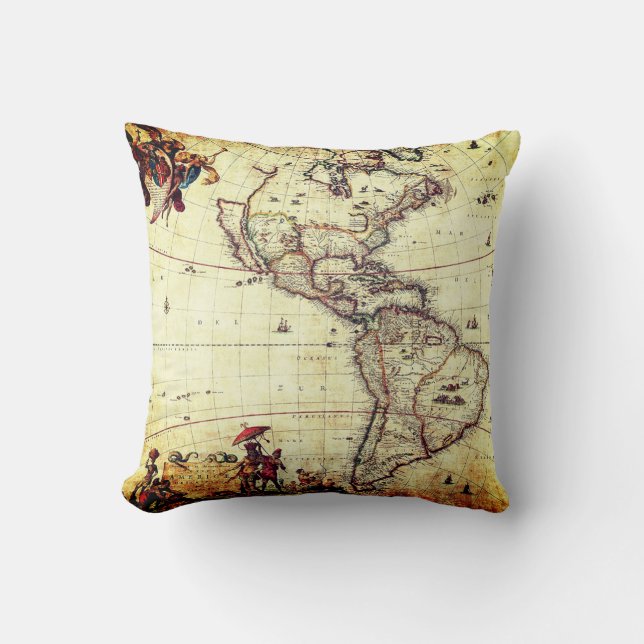 Coussin jetable Cartes Anciennes (Recto)