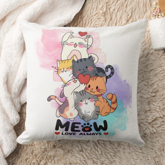 Coussin jetable chat Miaou  (Couverture)