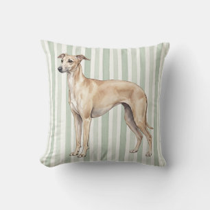 Coussin jetable chien Lévrier Italien aquarelle