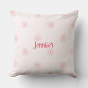 Coussin jetable double face à fleurs roses mignonn