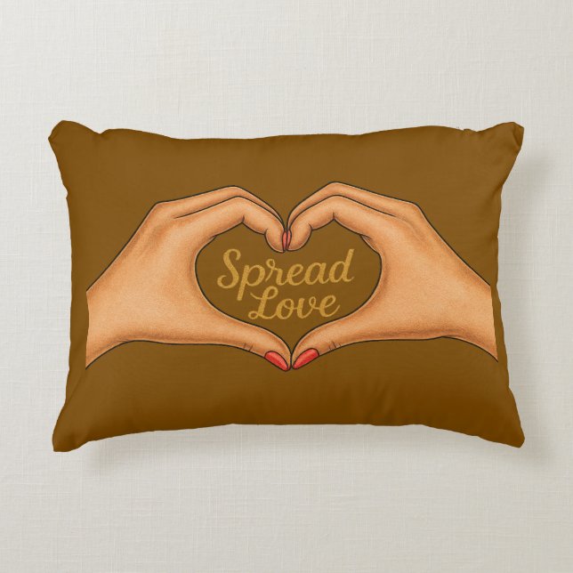 Coussin jetable « Épanouissez l'amour » avec des m (Devant)