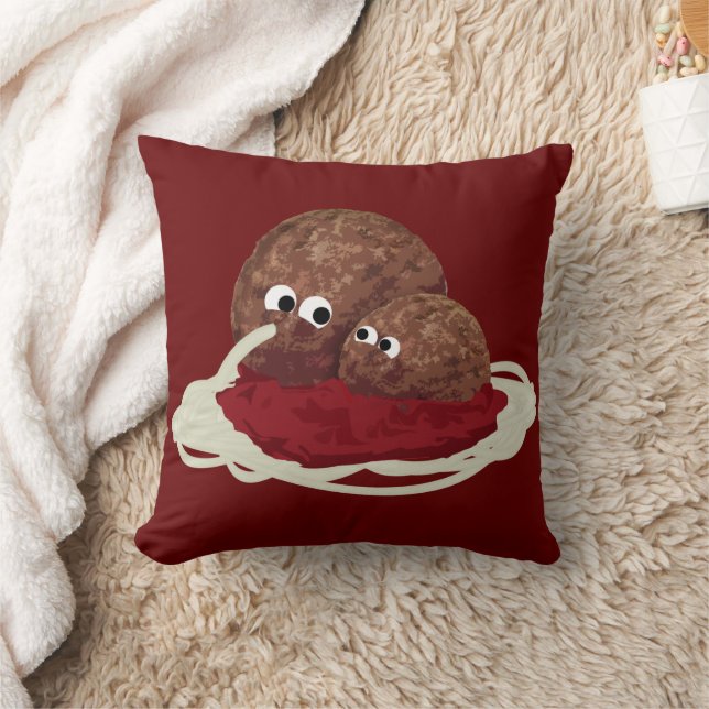 Coussin jetable Mignon Boulette de Viande Mangeant (Couverture)