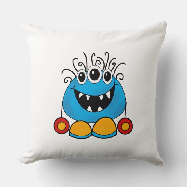 Coussin Jetable - Monstres Bouclés (Recto)