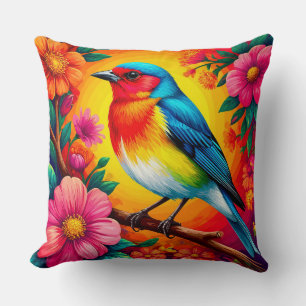 Coussin jetable oiseau floral Décoration de la mai