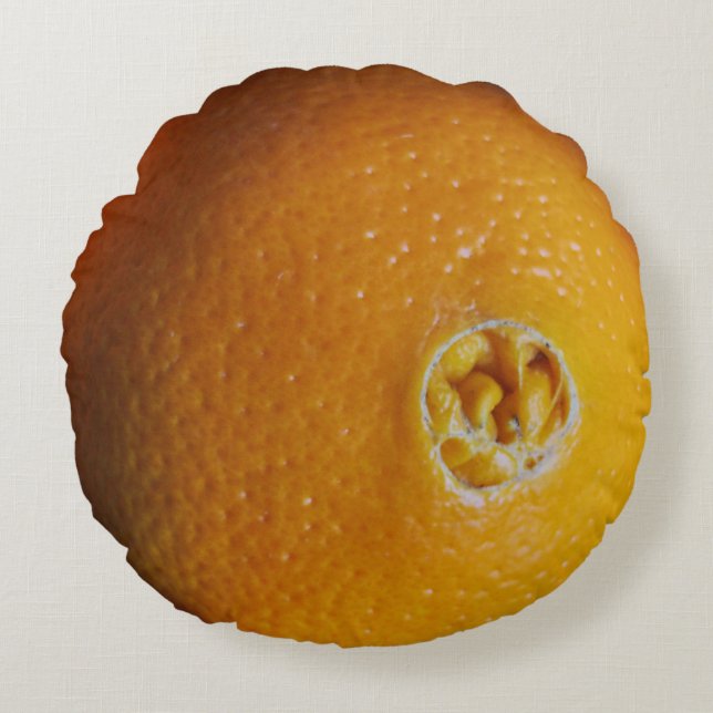 Coussin jetable orange drôle (Devant)