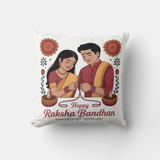 Coussin jetable Raksha Bandhan (Recto)