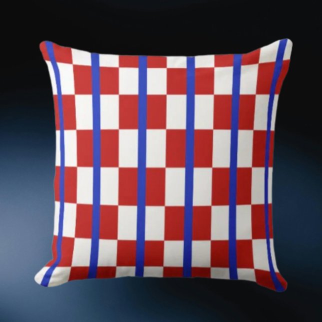 Coussin jeté à carreaux patriotiques (Créateur téléchargé)