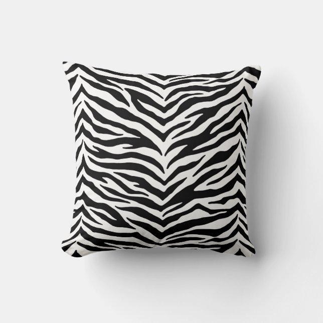 Coussin jeté à motif zèbre (Recto)