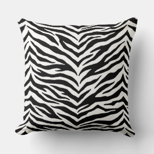 Coussin jeté à motif zèbre
