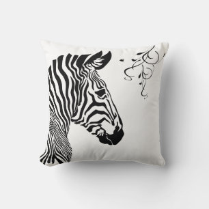 Coussin jeté à motif zèbre