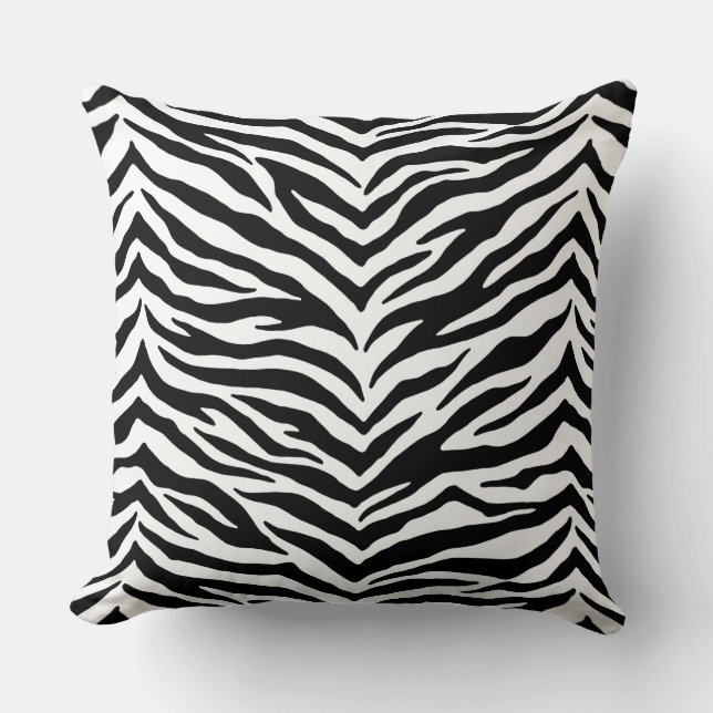 Coussin jeté à motif zèbre (Recto)