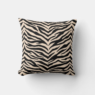 Coussin jeté à motif zèbre