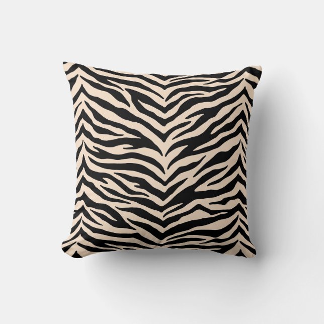 Coussin jeté à motif zèbre (Recto)