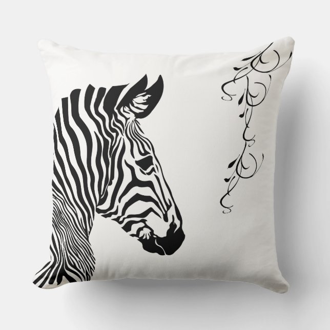 Coussin jeté à motif zèbre (Recto)