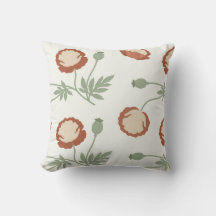 Coussin jeté Art Nouveau Poppy organique