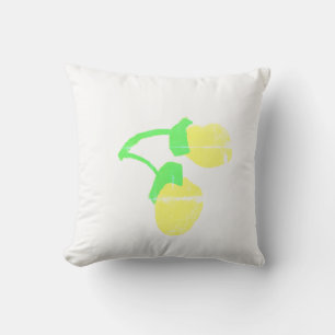 Coussin jeté aux jolies baies jaunes