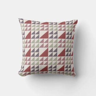 Coussin jeté avec motif de quilt géométrique rose