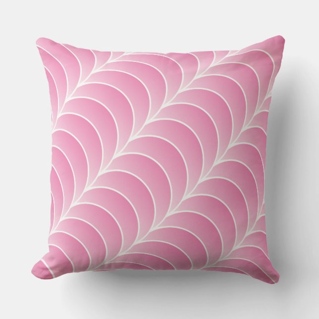 coussin jeté bandes roses (Recto)