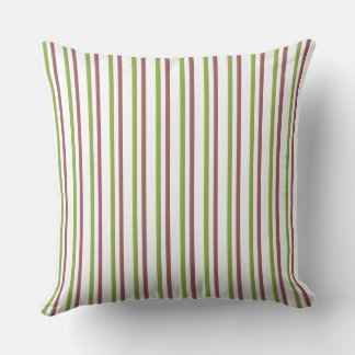 coussin jeté bandes vertes