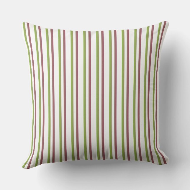 coussin jeté bandes vertes (Verso)