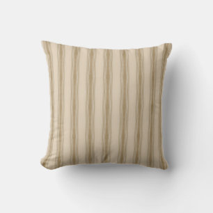 Coussin Jeté beige rayé