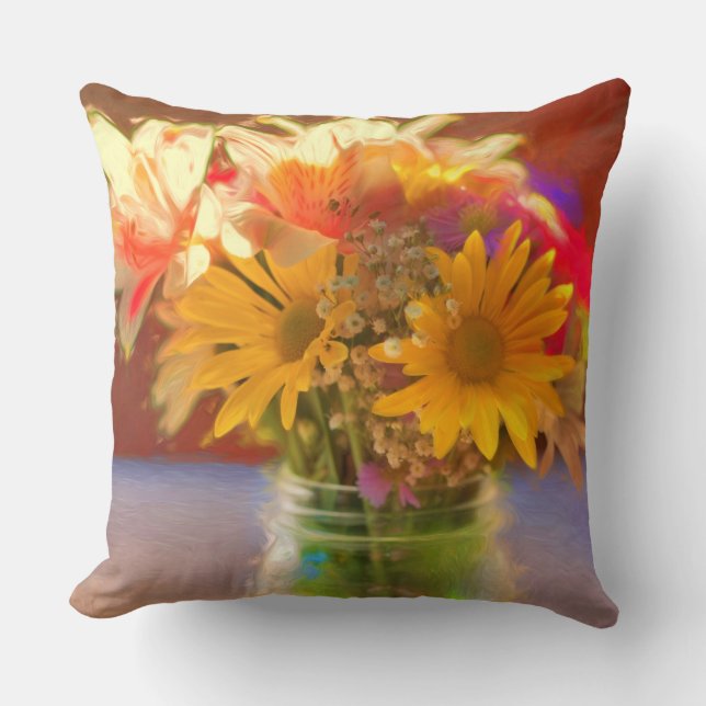 Coussin jeté Bouquet d'été (Recto)