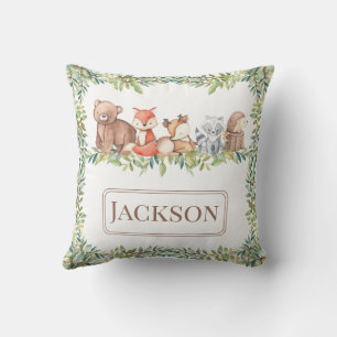 Coussin jeté cadeau pour bébé garçon avec des anim
