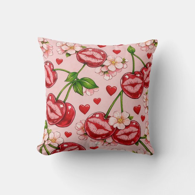 Coussin jeté Cherry Kiss (Recto)