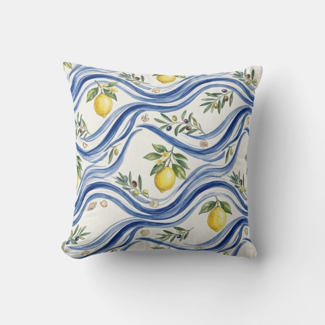 Coussin Jeté Citron du Littoral (Recto)