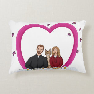 Coussin jeté Cœur Romantique avec un joli Couple e