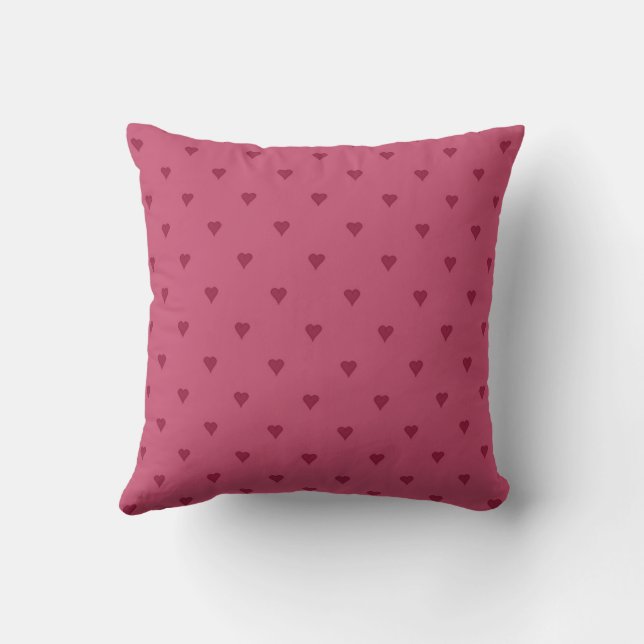 Coussin Jeté Cœurs Rouges (Verso)