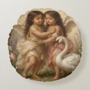 coussin jeté d'ange romantique décoration de nu