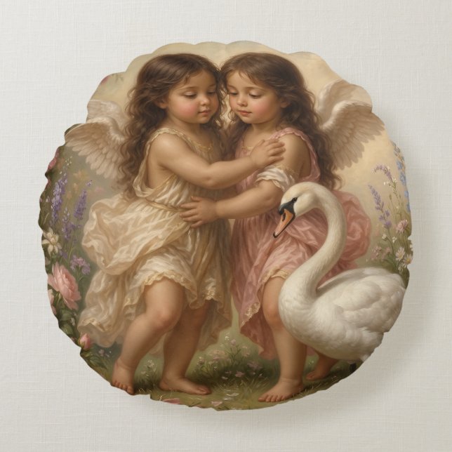 coussin jeté d'ange romantique || décoration de nu (Devant)