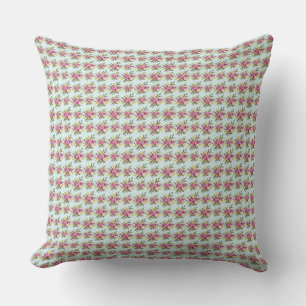 Coussin Jeté de modèle botanique de prairie florale lumine