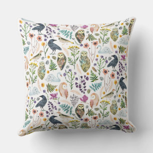 Coussin Jeté décoratif à motif botanique inspiré de la nat