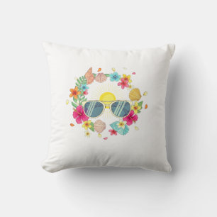 Coussin jeté décoratif Lunettes de soleil Cœur d'é
