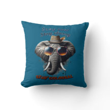 Coussin jeté élégant éléphant : Cool Urbain