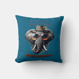 Coussin jeté élégant éléphant : Cool Urbain