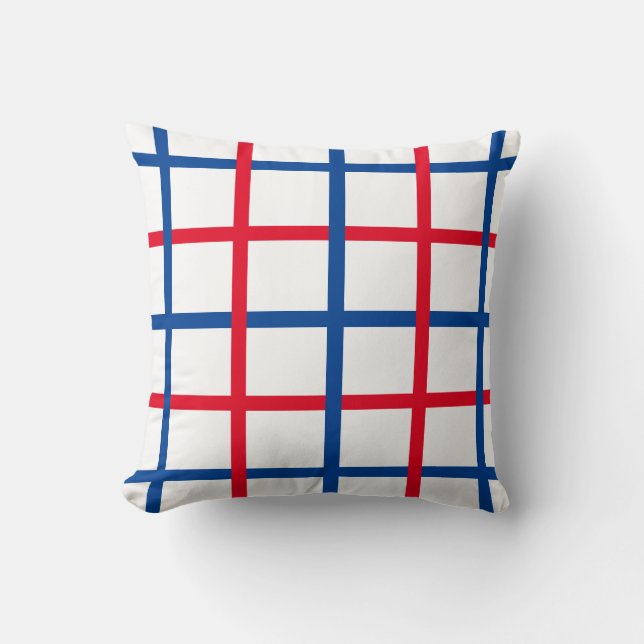 Coussin Jeté - Été Grille Rayures Coussin Jeté (Recto)