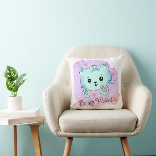 Coussin Jeté Fête Des Amoureux Chat Mien